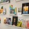 a wall with pictures on it