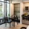 a kitchen with a table and chairs